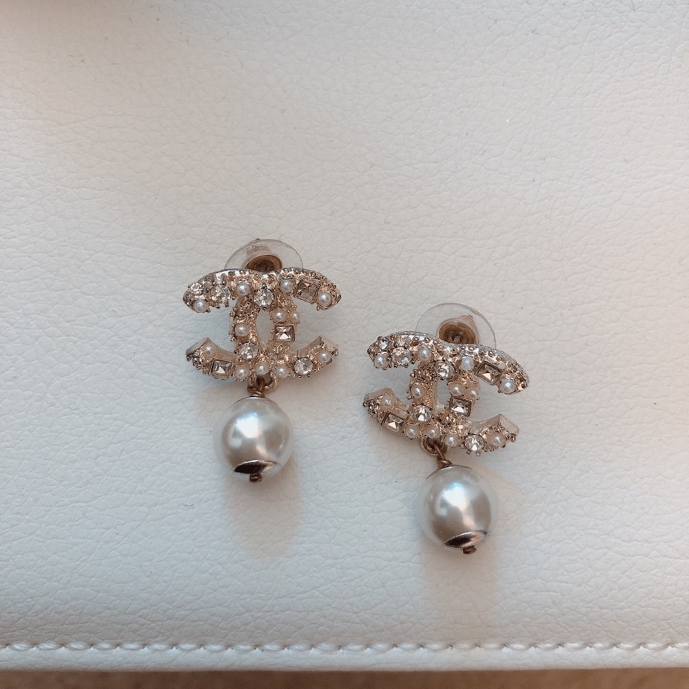 Chanel Pearl Drop Earrings